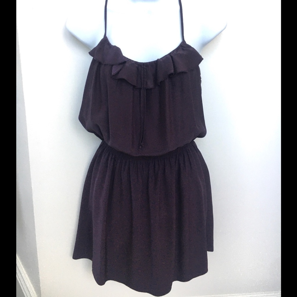 Parker Silk Racerback Ruffle Cami Dress
